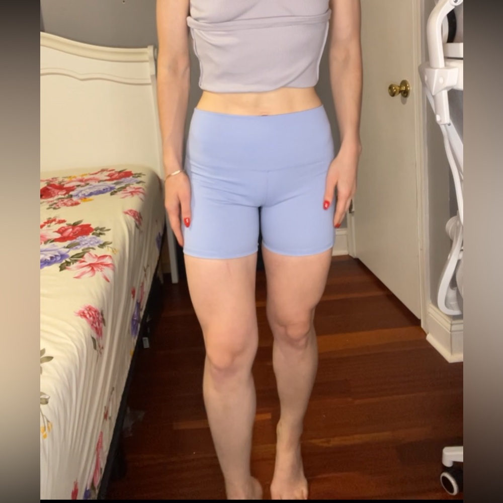 Blue yoga pants